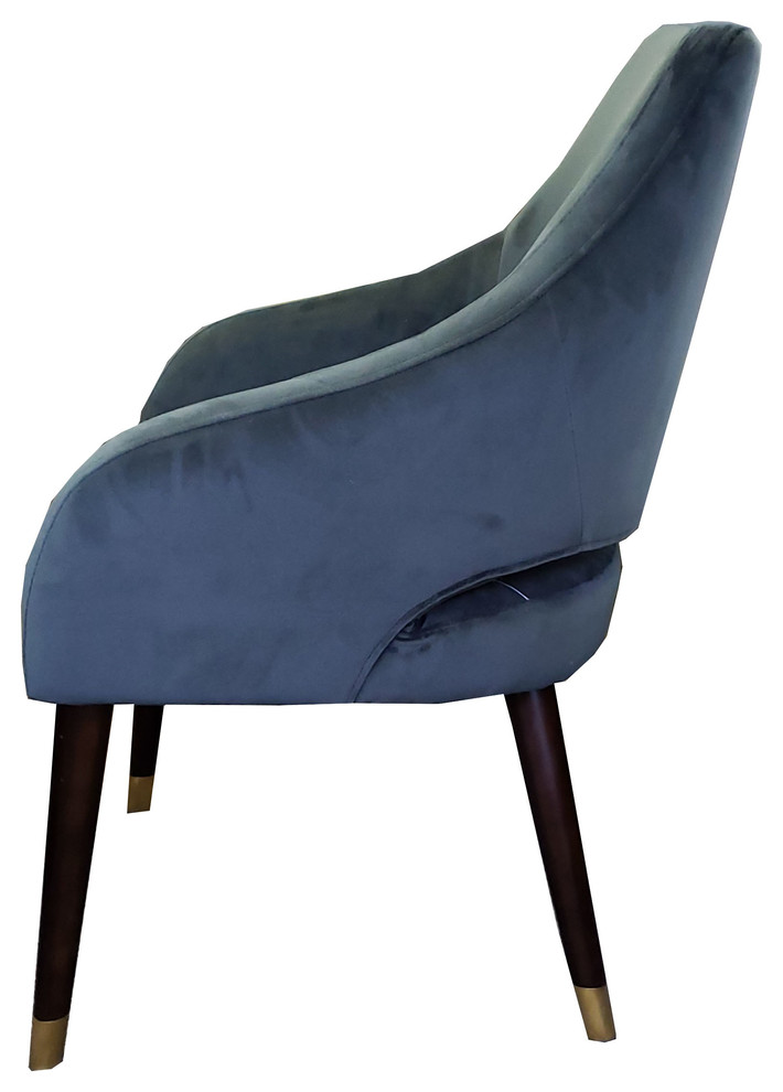 Velvet Fabric Dining Arm Chair   Midcentury   Dining Chairs   by ARTEFAC  Houzz