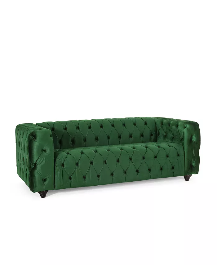 Noble House Sagewood Contemporary Tufted 3 Seater Sofa