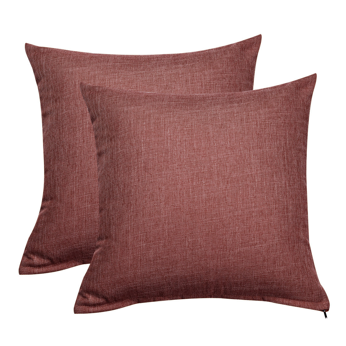 PiccoCasa 2-Piece Cotton Linen Decorative Throw Pillow Cover-Simplicity-18