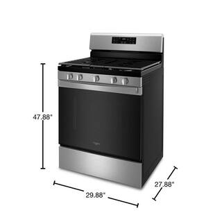 Whirlpool 5 cu. ft. Gas Range with Air Fry Oven in Stainless Steel WFG535S0LS