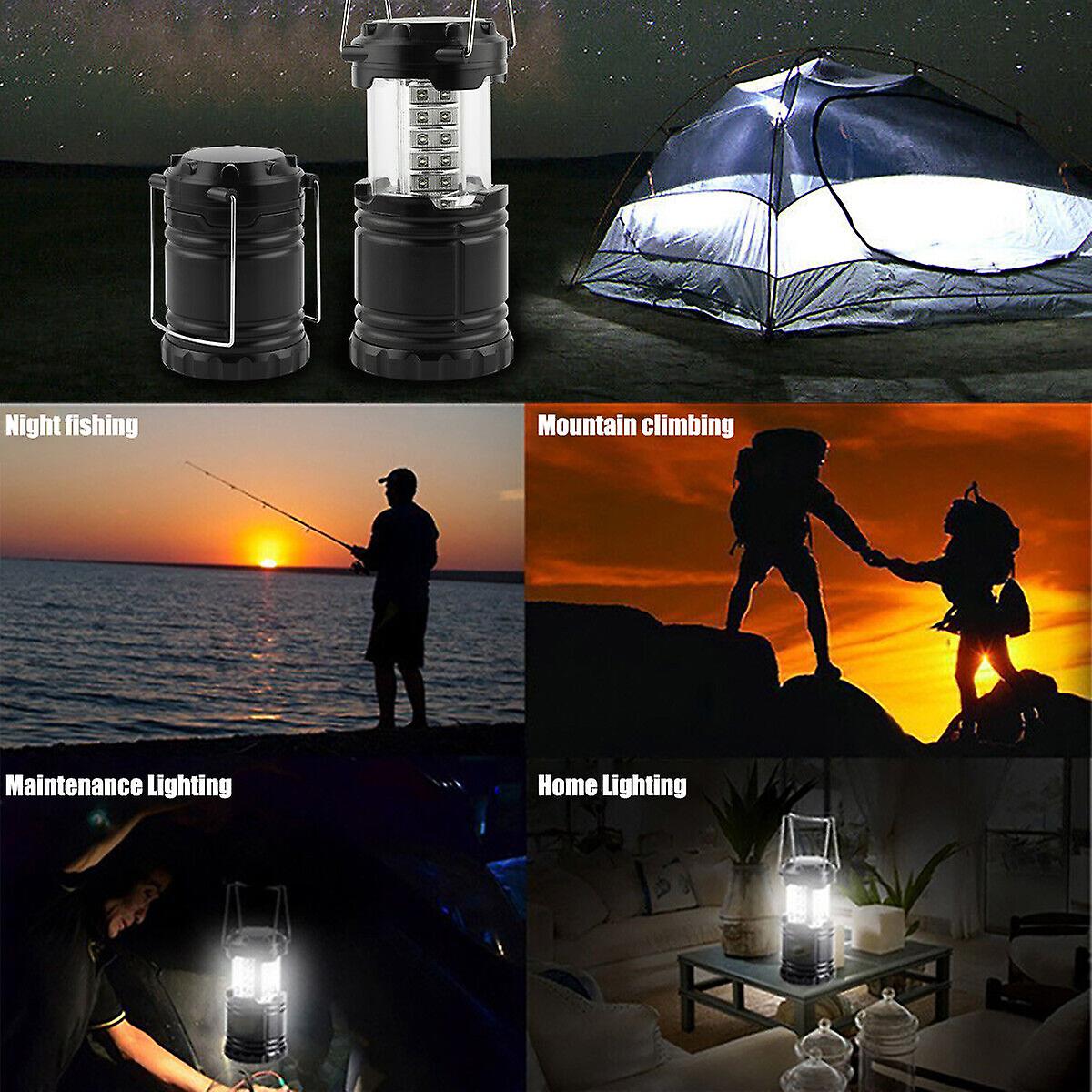 Portable Led Cob Lantern Camping Torch Battery Operated Tent Lamp Night Light Uk W12388519