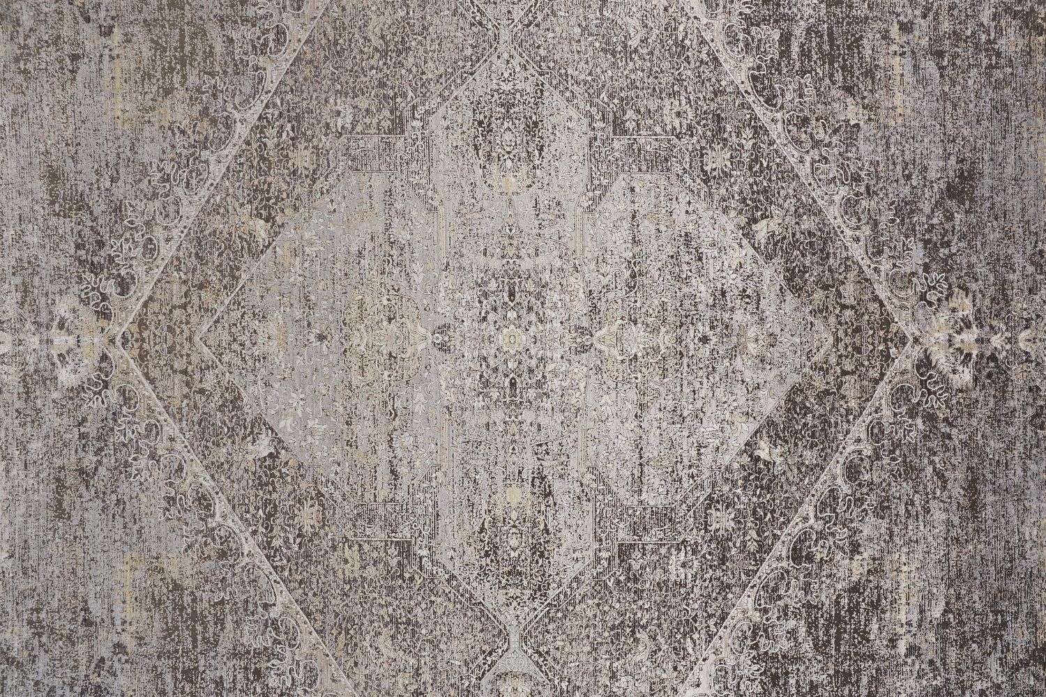 Melmas Gray and Silver Rug by BD Fine