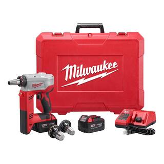 MW M18 18-Volt Lithium-Ion Cordless 38 in. to 1-12 in Expansion Tool Kit with 3 Heads Two 3.0Ah Batteries 2632-22XC