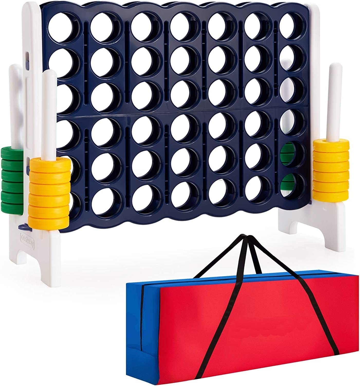 Costzon Giant 4-in-A-Row, Jumbo 4-to-Score Giant Games for Kids & Adults, With Carrying Bag