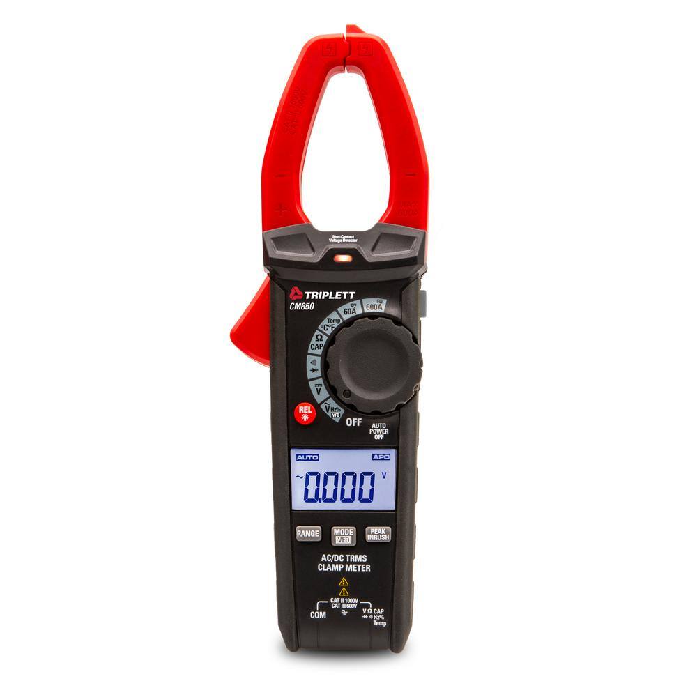 TRIPLETT 600 Amp True RMS ACDC Clamp Meter with Certificate of Traceability to N.I.S.T CM650-NIST