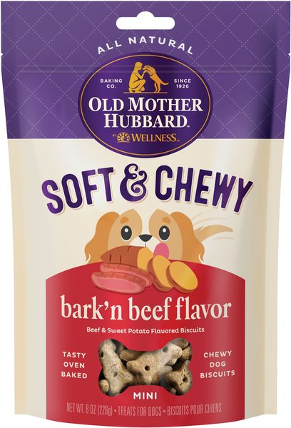 Old Mother Hubbard Mini Soft and Tasty Beef and Sweet Potato Flavor Baked Biscuit Dog Treats