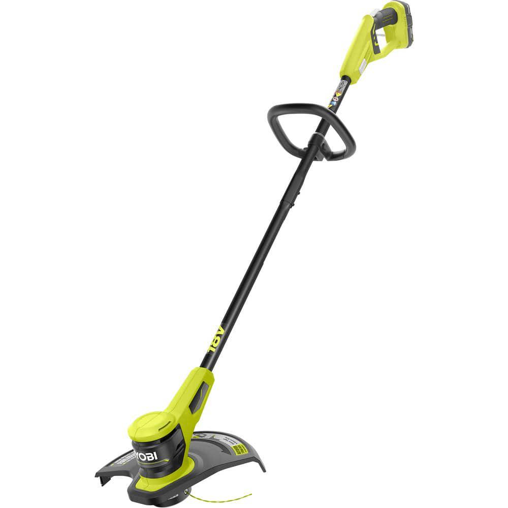 RYOBI ONE 18V 13 in Cordless Battery String Trimmer with 20 Ah Battery and Charger