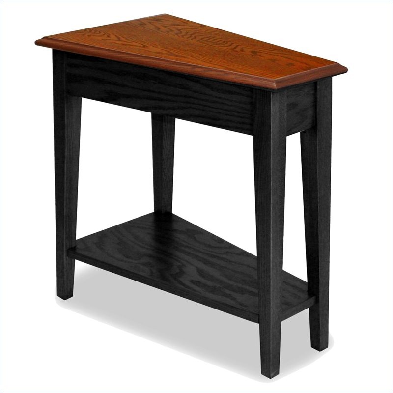 Leick Furniture Favorite Finds Recliner Wedge Table in Medium Oak   Transitional   Side Tables And End Tables   by Homesquare  Houzz