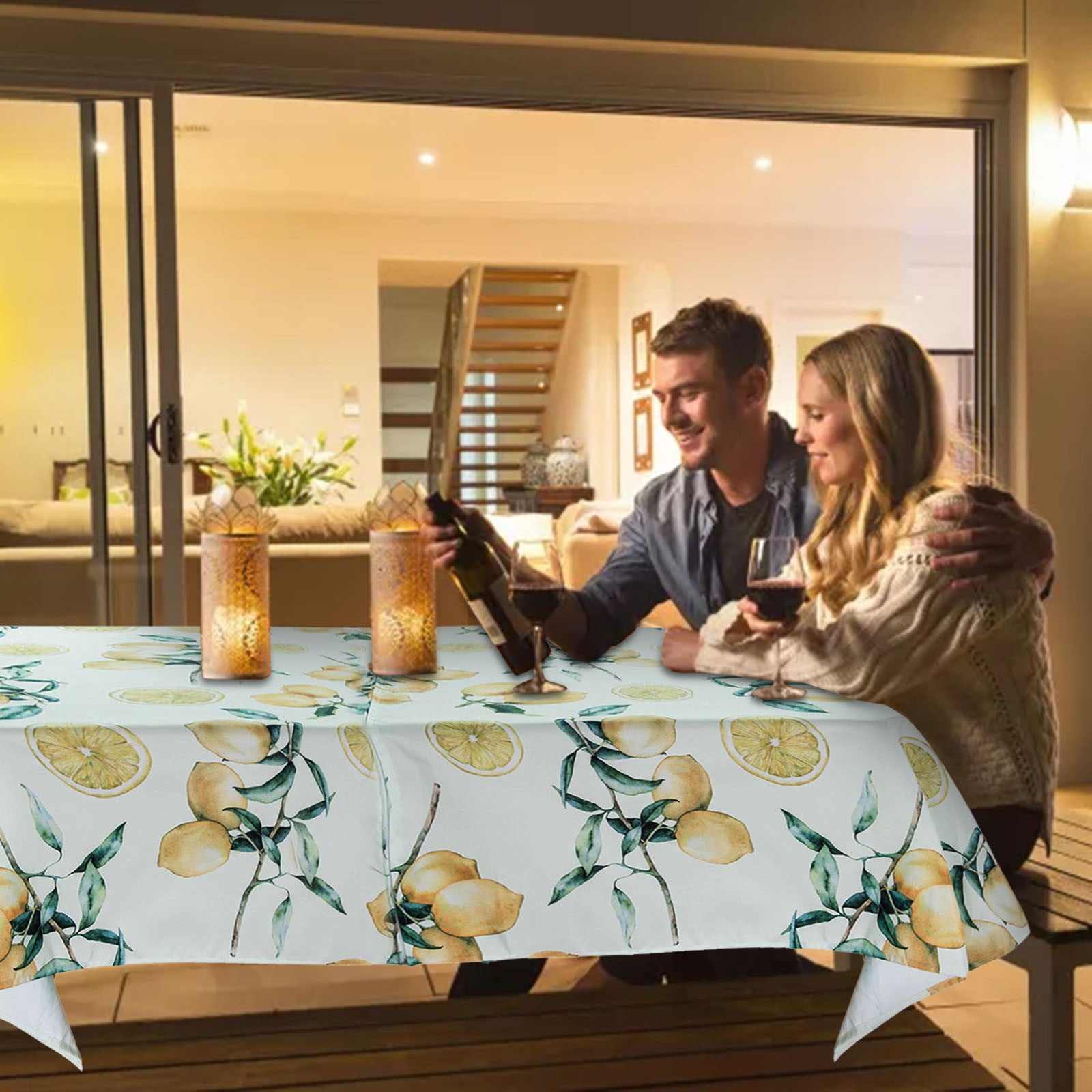 Kitchen Gadgets Outdoor Zipper Tablecloth With Umbrella Hole Waterproof Beach Table Cloth