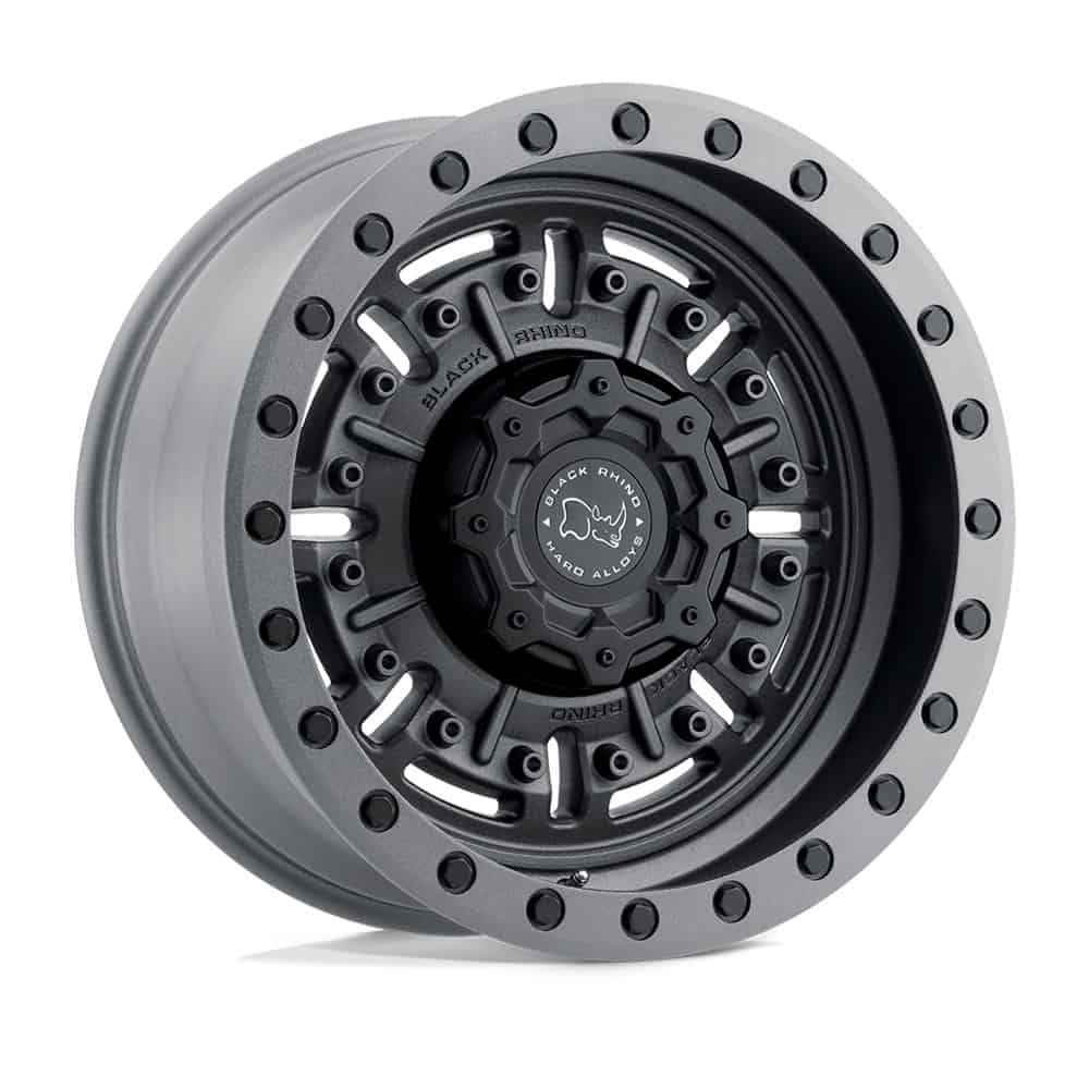 Black Rhino Wheels BRABR 17X8.5 6X4.5 TXT-M-GNMTL 0MM