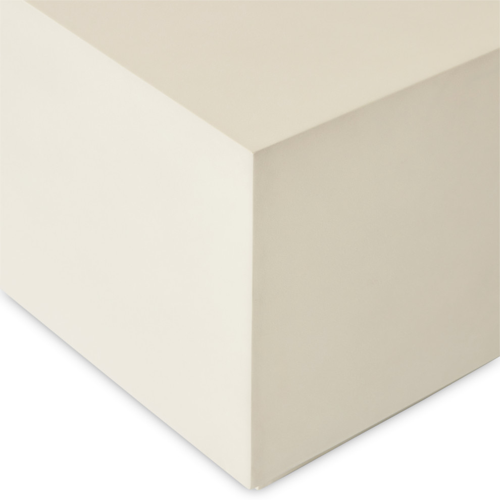 Ezio Coffee Table White Concrete   Transitional   Coffee Tables   by Rustic Home Furniture Deco  Houzz