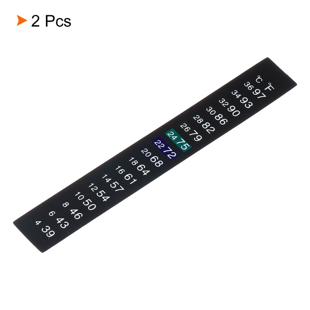 2Pcs Temperature Strips Adhesive 4 36C Digital Temperature Sticker   Black   2 Pack