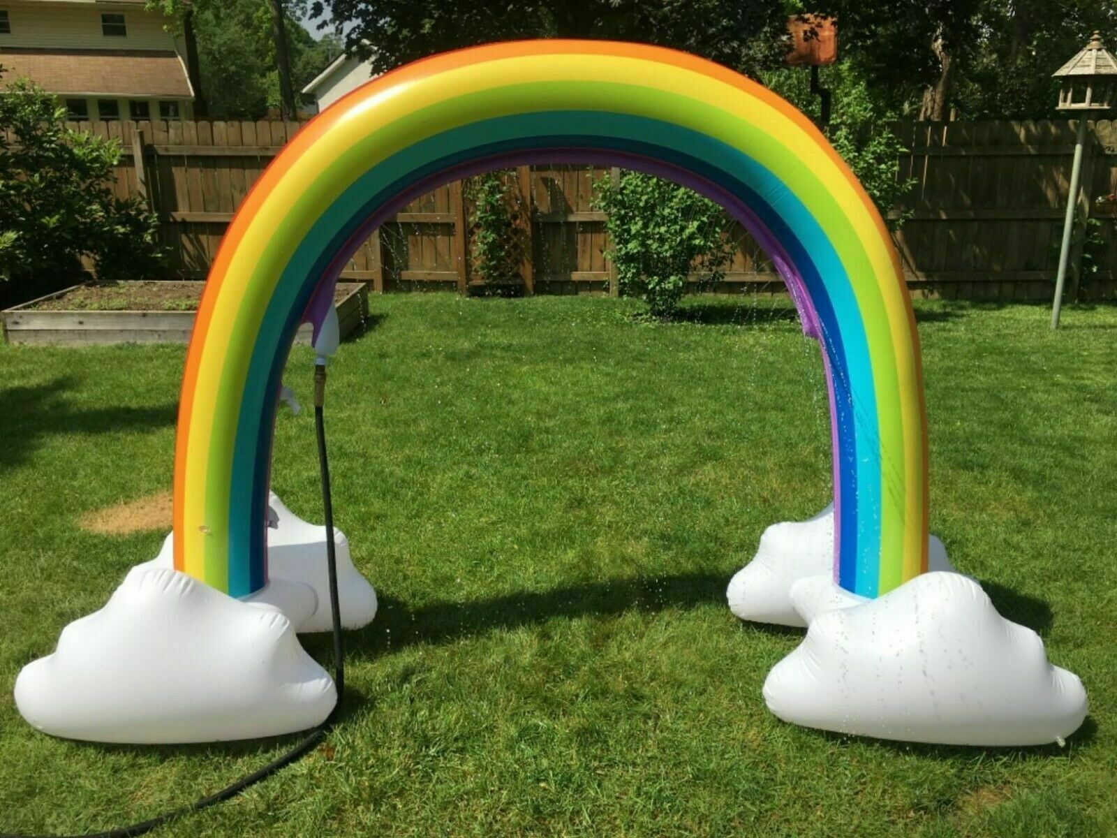 Rainbow Sprinkler Toy for Kids, Inflatable Pool Summer Fun Spray Water Toy, Outdoor Backyard for Children Infants Toddlers, Boys, Girls 3 4 5 6 7 8 Year Old