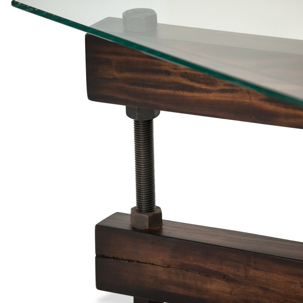 Aico Amini Killington Rectangular 3 PC Cocktail  amp2 End Table Set in Brown   Industrial   Coffee Table Sets   by AMOC  Houzz