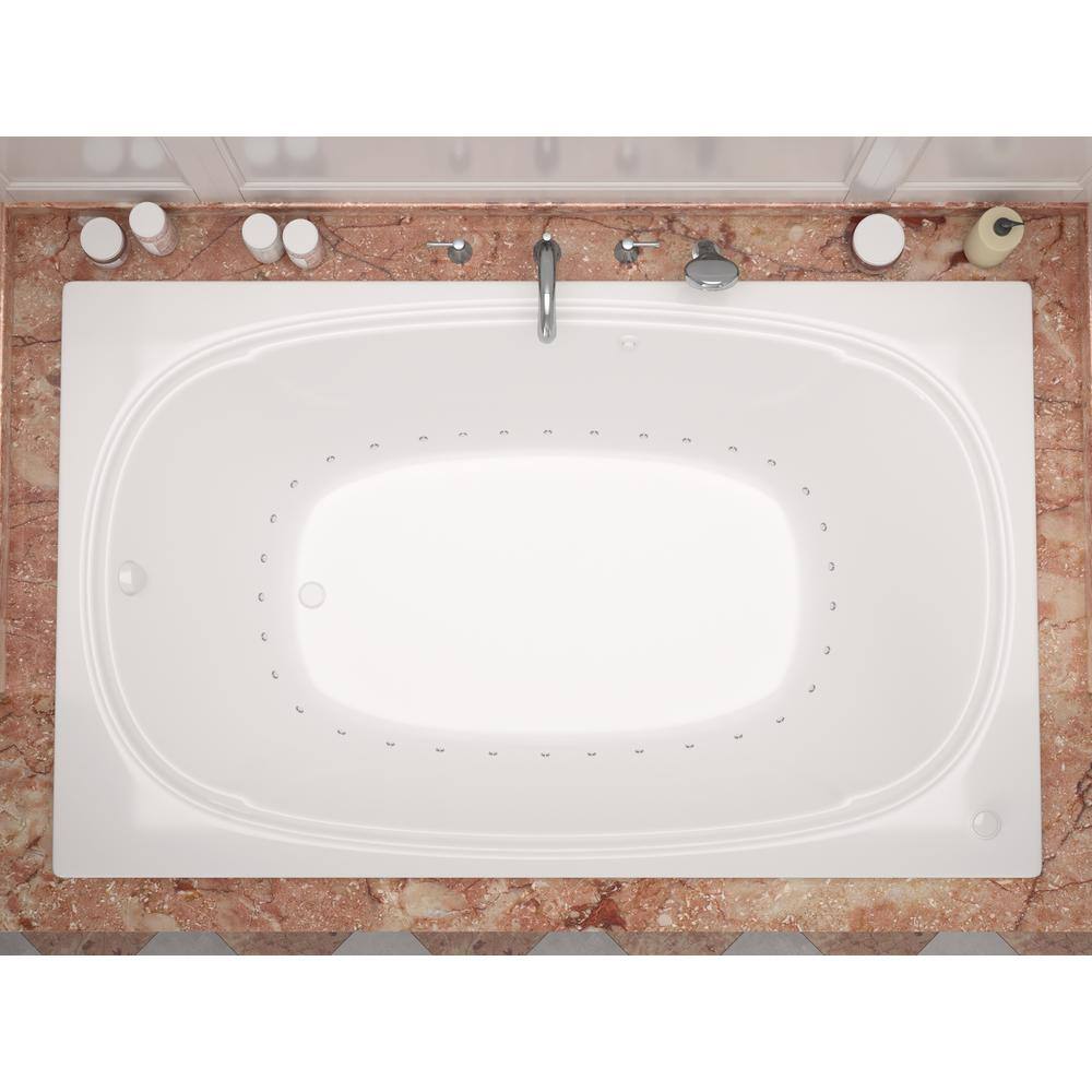 Universal Tubs Peridot 6 ft. Acrylic Rectangular Drop-in Air Bathtub in White HD4872CAL