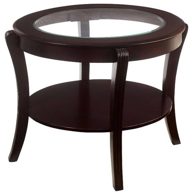 Finley Contemporary Style End Table in  Expresso Finish   Transitional   Side Tables And End Tables   by Homesquare  Houzz