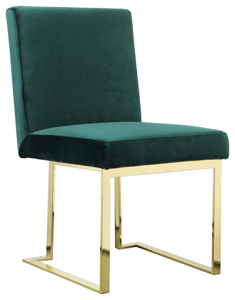 Gold Dexter Side Chair  Set of 2   Contemporary   Dining Chairs   by Pangea Home  Houzz