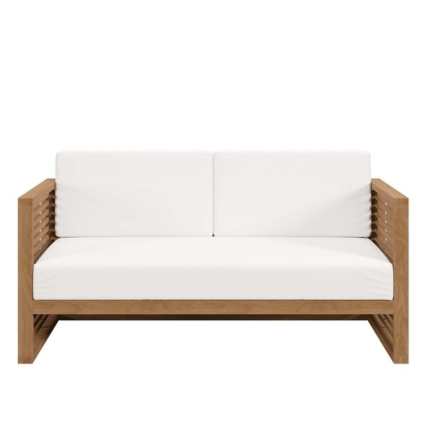 Carlsbad Teak Wood Outdoor Patio Loveseat