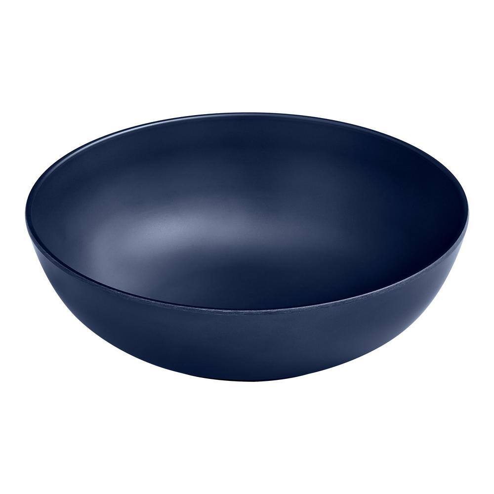 StyleWell Taryn Melamine Dinner Bowls in Matte Midnight Blue (Set of 6) AA5449MID