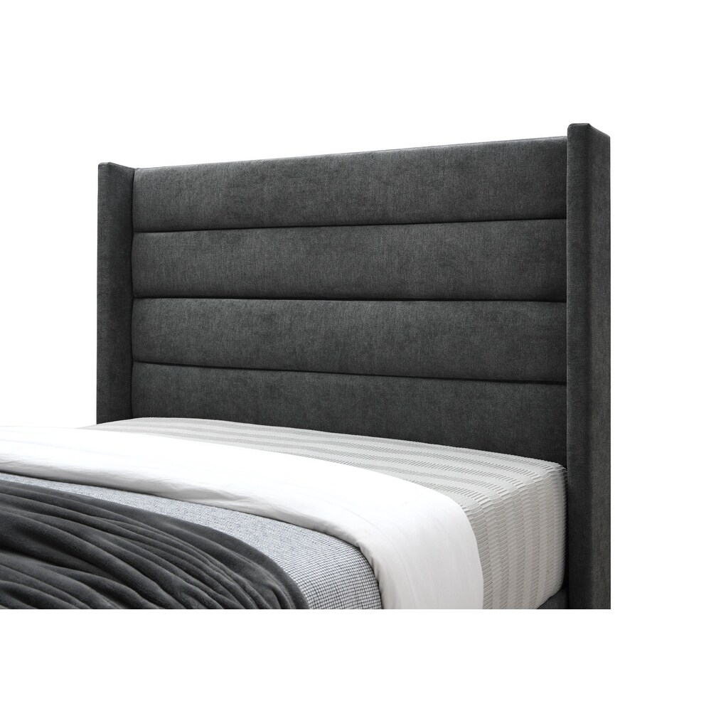 George Upholstered Wingback Platform Bed