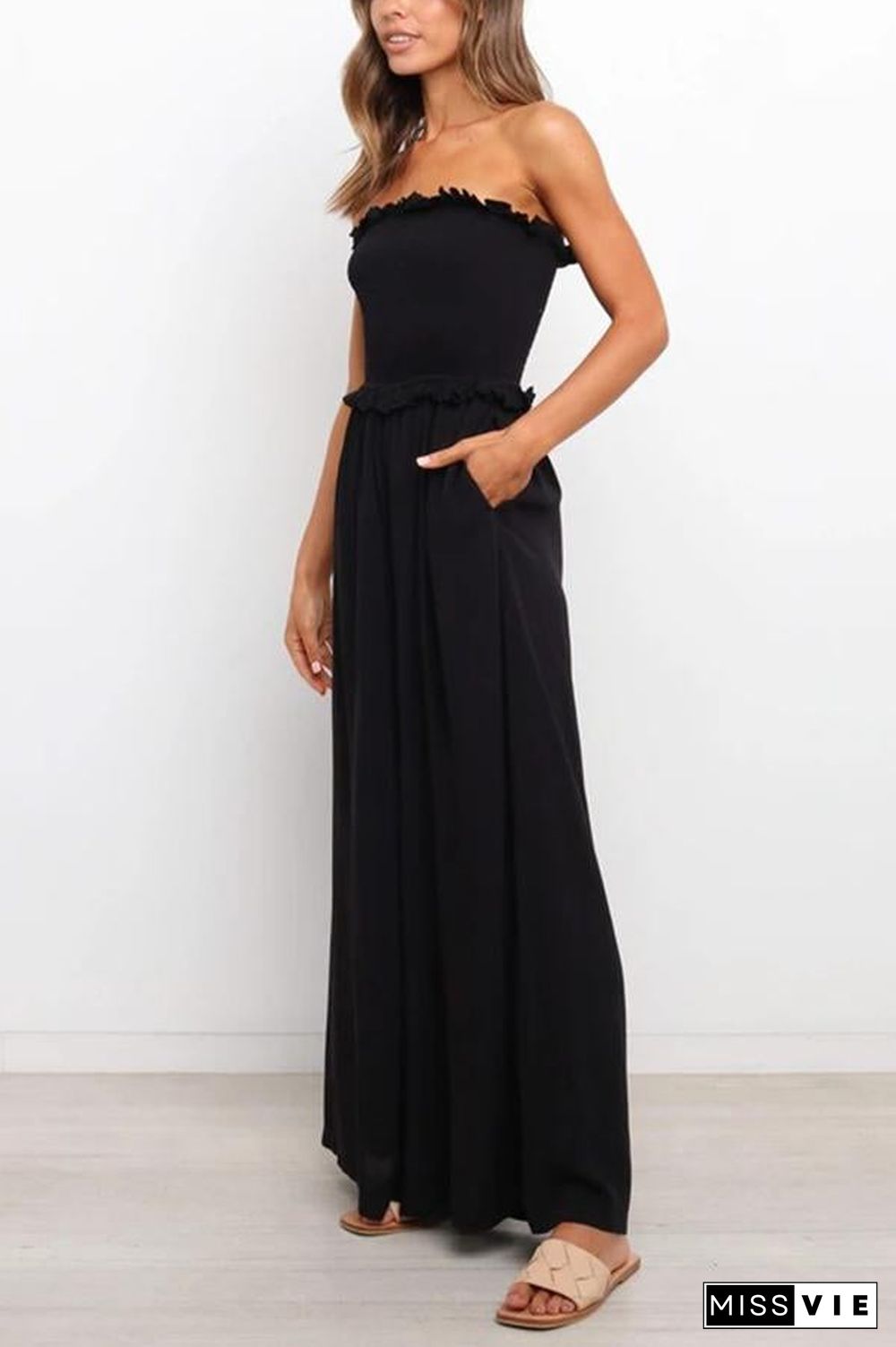 Count On Me Strapless Utility Jumpsuit