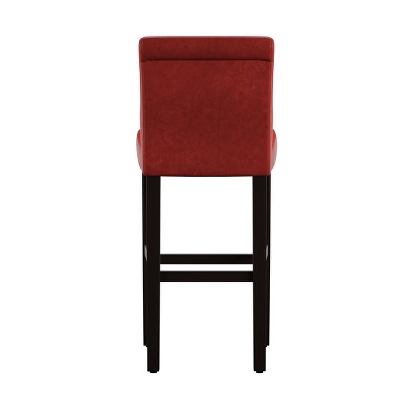 Bennett Red Faux Leather High Back Bar Stools (Set of 2) by iNSPIRE Q Bold