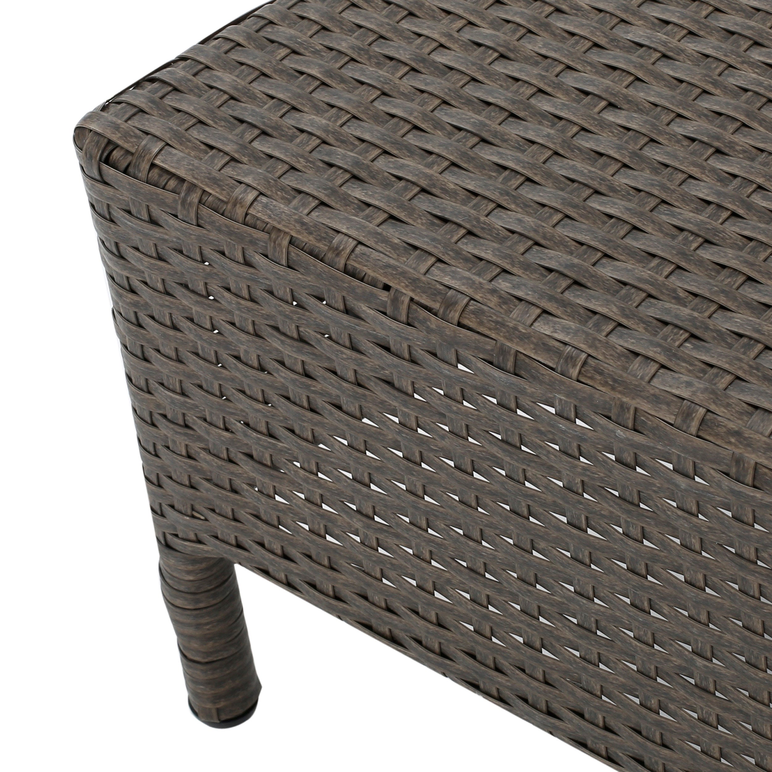 Harper Outdoor Wicker Half-Round Coffee Table