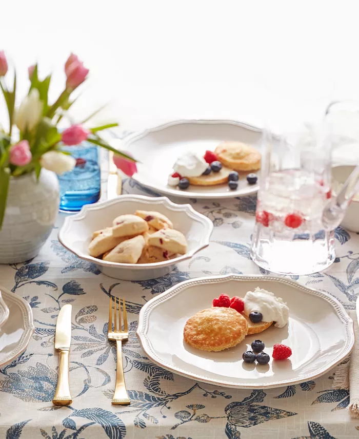 Lenox French Perle Bead Dinner Plates Set Of 4