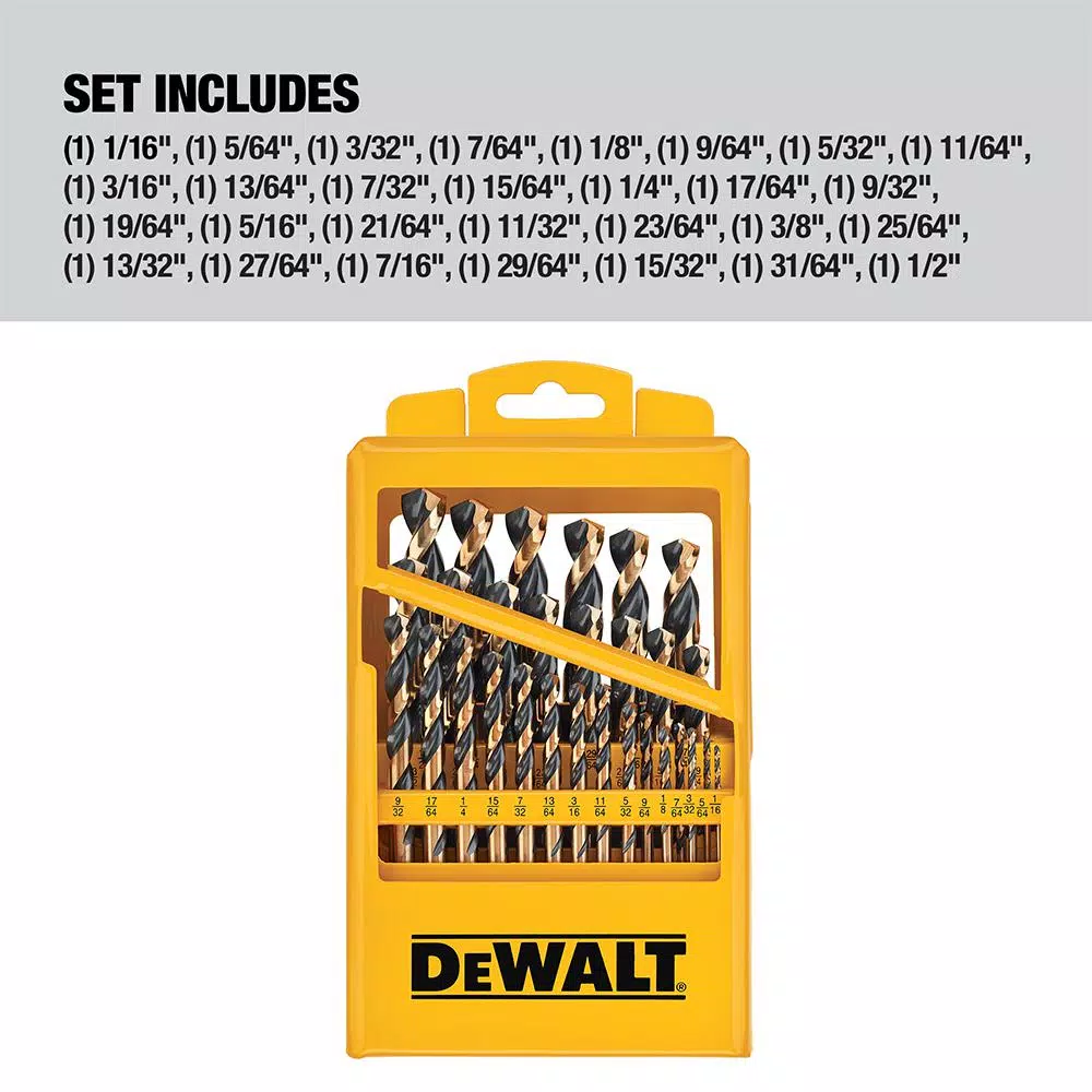 DEWALT Black and Gold Drill Bit Set (29-Piece) and#8211; XDC Depot