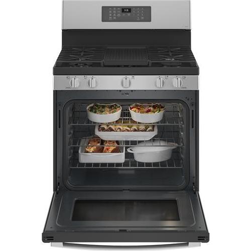 GE Profile 30-inch Freestanding Dual-Fuel Range with Wi-Fi Connectivity PC2B935YPFS