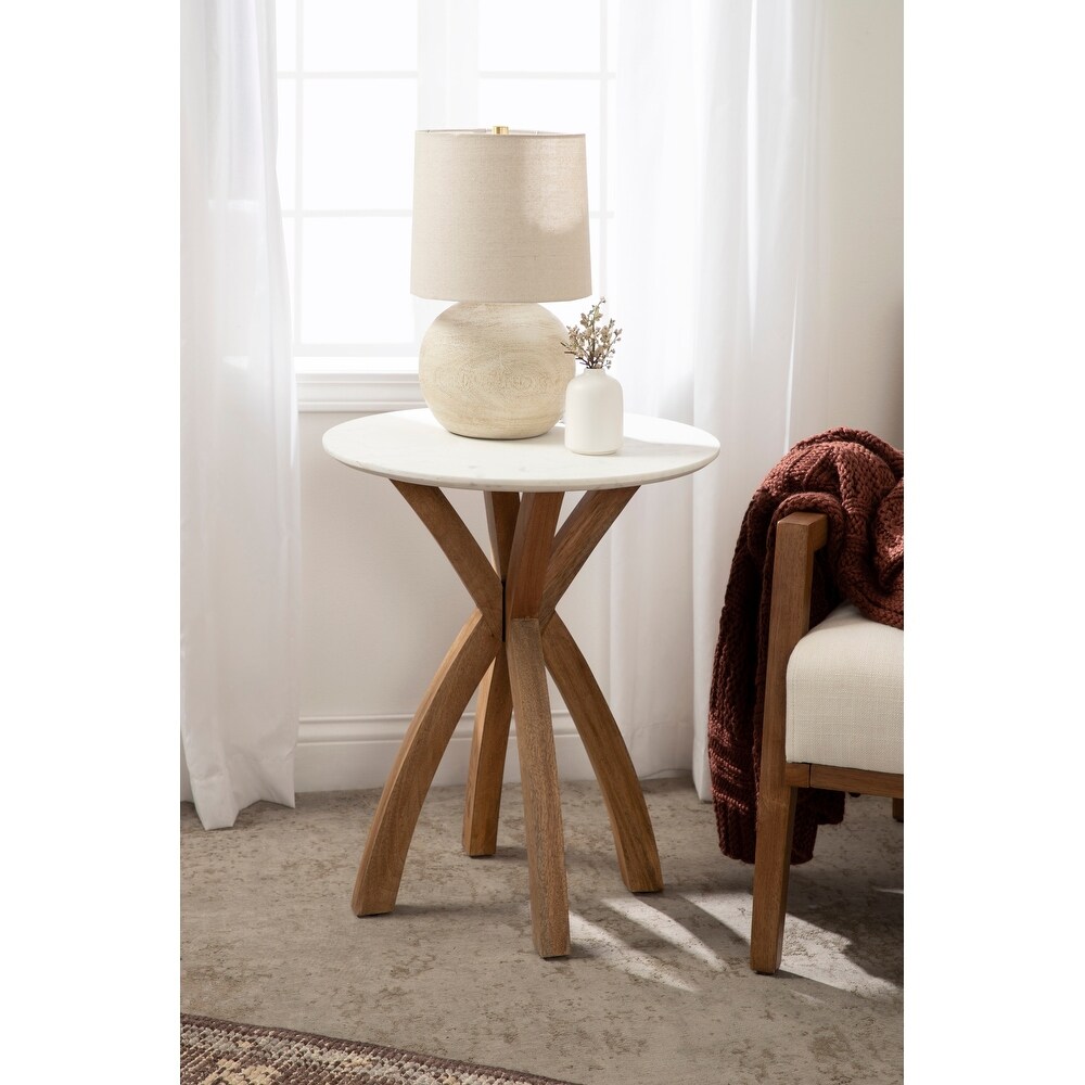 Kate and Laurel Soleyn Round Wood Side Table