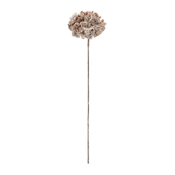 Beaded Champagne Hydrangea Flower Stem (Set of 2)