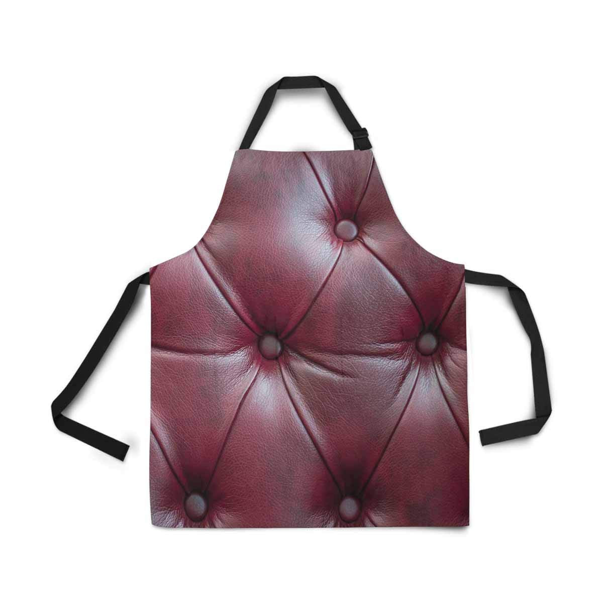 ASHLEIGH Funny Vintage Red Leather Sofa Luxurious Art Adjustable Bib Apron Pockets Commercial Restaurant Home Kitchen Apron Women Men