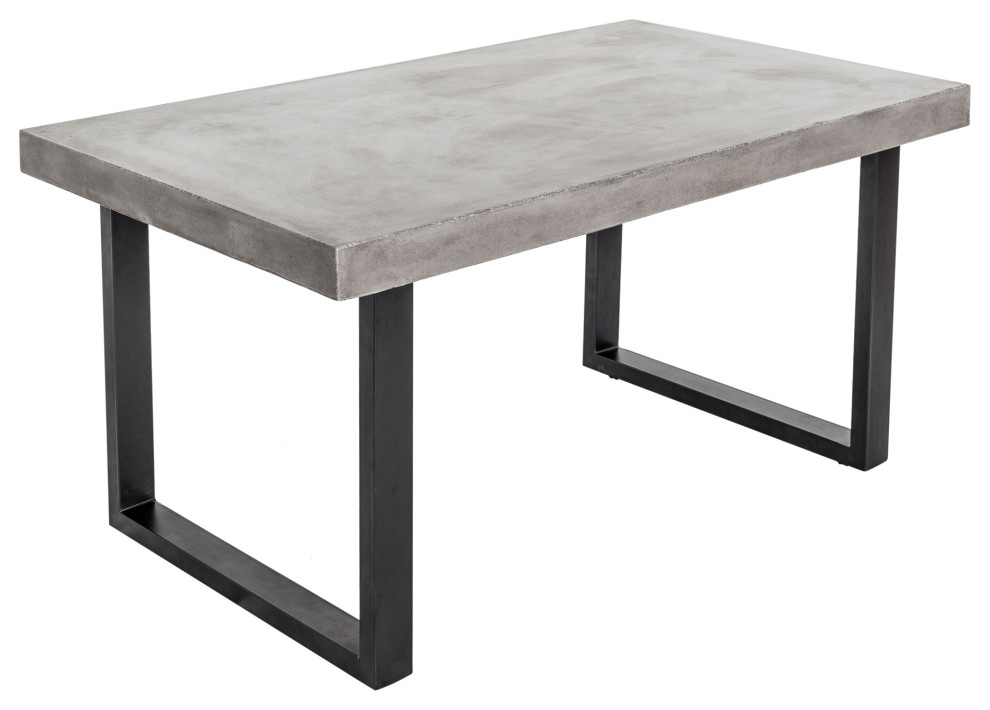 First of A Kind Jedrik Outdoor Dining Table Small   Industrial   Outdoor Dining Tables   by First of a Kind USA Inc  Houzz