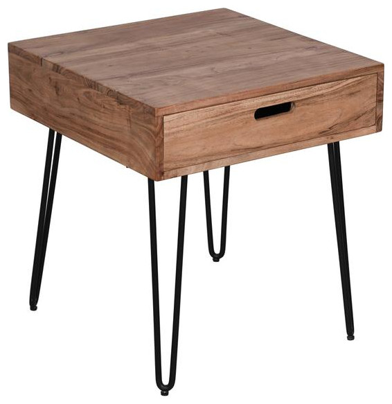 2085 3  Solid Acacia End Table   Midcentury   Side Tables And End Tables   by Kolibri Decor  Houzz