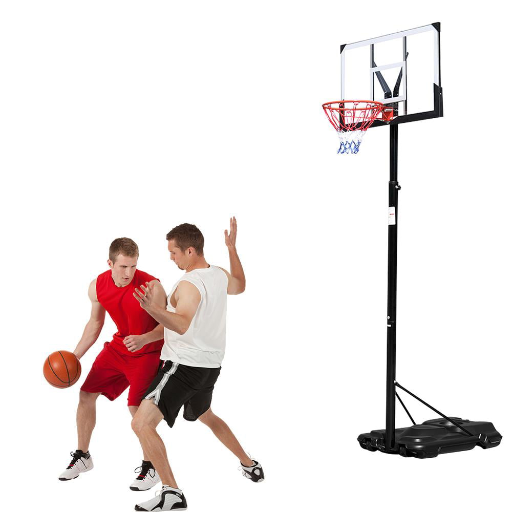 SalonMore Portable Basketball Adult Hoop System， Height Adjustable Outdoor Stand Backboard