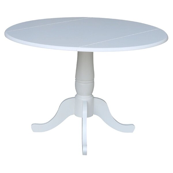 42 in. Round Dual Drop Leaf Dining Table