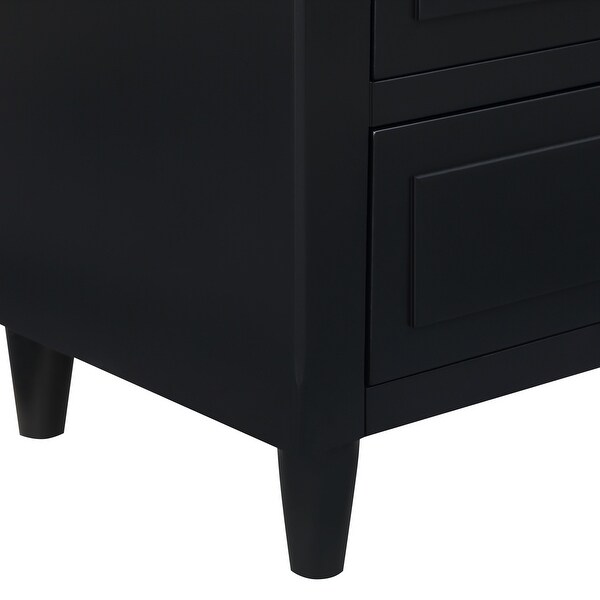 Modern Nightstand with 3 Drawers - - 36862574