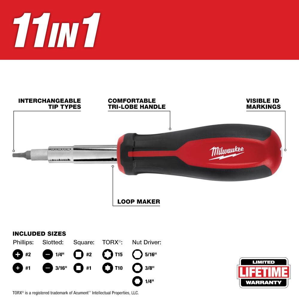 Milwaukee 11-in-1 Screwdriver SQ 48-22-2761 from Milwaukee