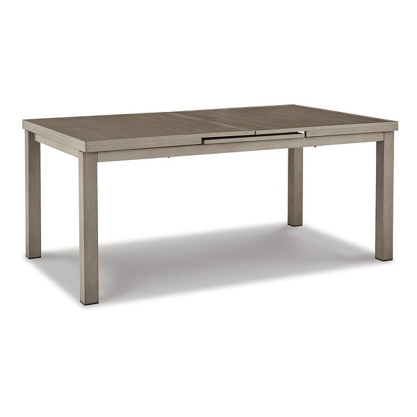 Signature Design by Ashley Beach Front Brown/Beige Outdoor Dining Table with Extension