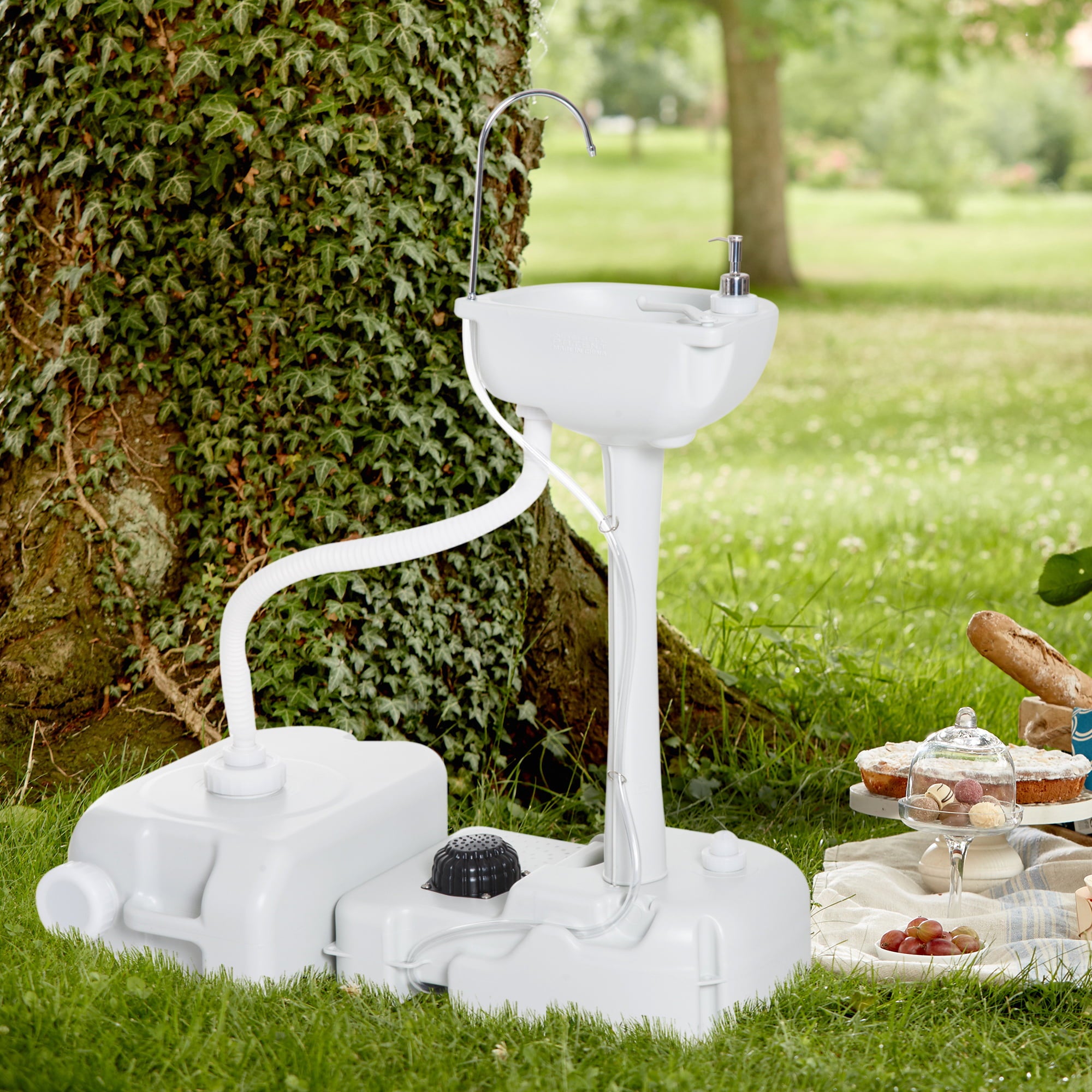 kleankin Outdoor Camp Hand Sink Removable Hand Washing Basin Sanitary Ware