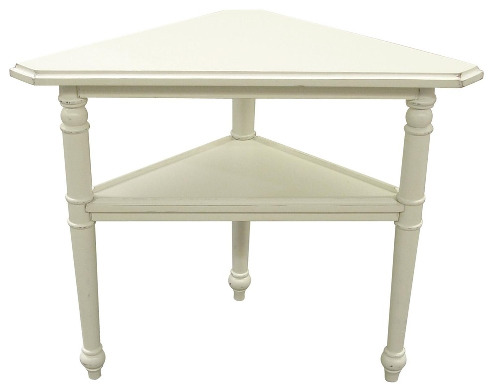 Side Table TRADE WINDS PROVENCE Traditional Antique Triangle   Traditional   Side Tables And End Tables   by EuroLuxHome  Houzz