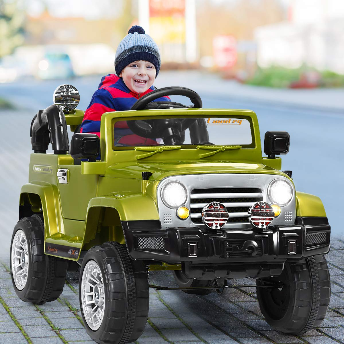 Costzon Ride On Car, 12V 2WD Powered Truck, Manual/ Parental Remote Control Modes