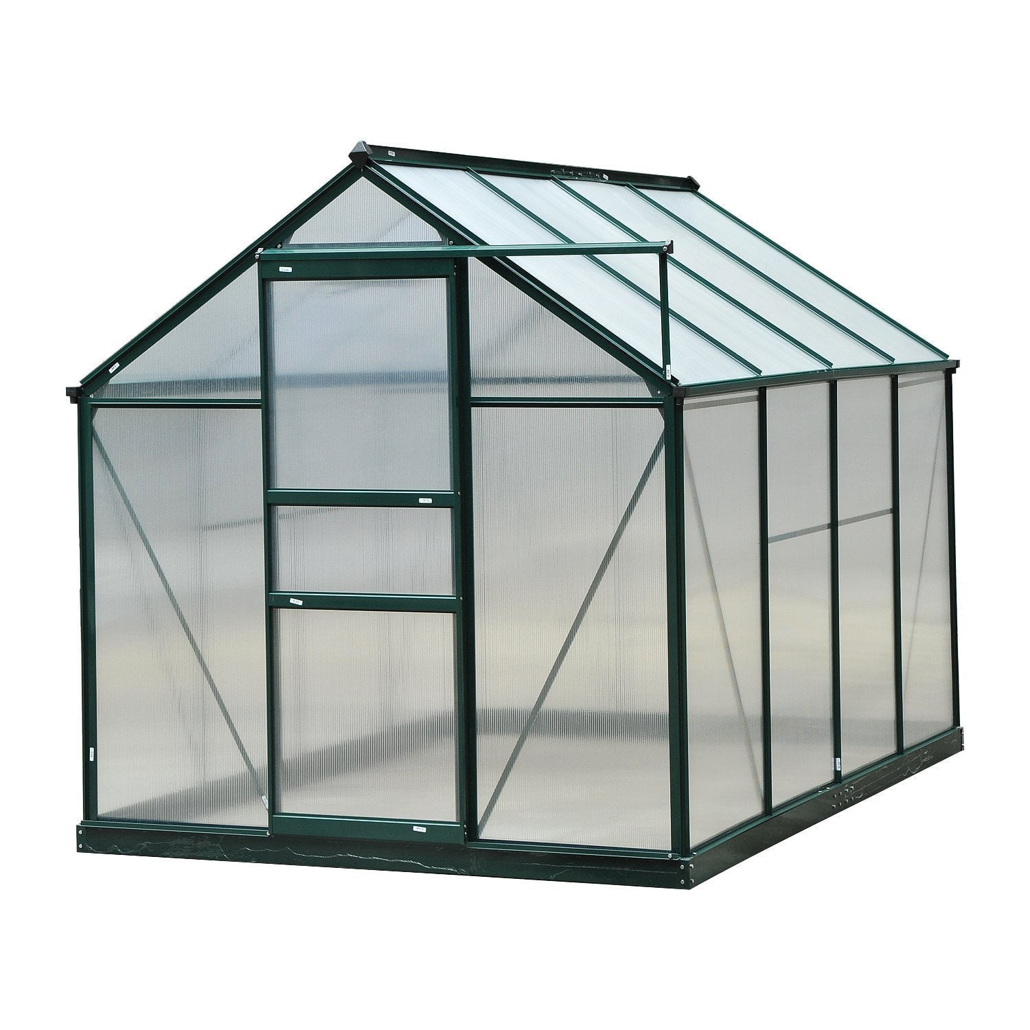 Outsunny 6' x 8' x 7' Polycarbonate Portable Walk-In Garden Greenhouse