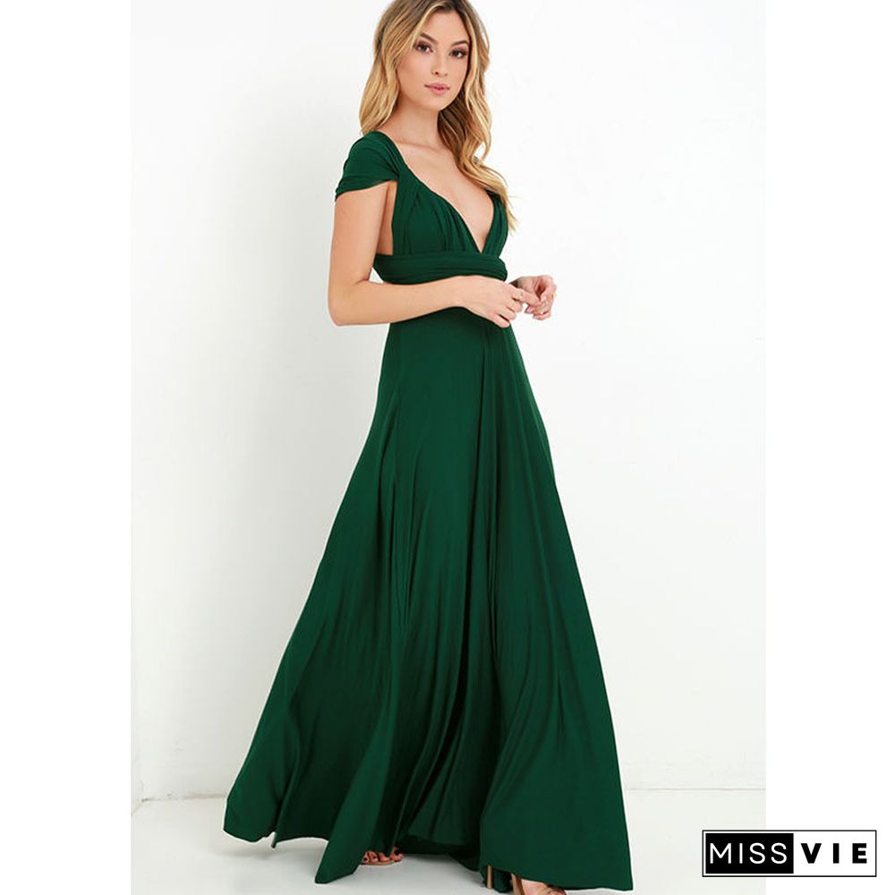 New Sexy Women Multiway Wrap Convertible Boho Maxi Dress Bandage Long Party Robe Bridesmaids Longue Femme Backless Banquet Dress