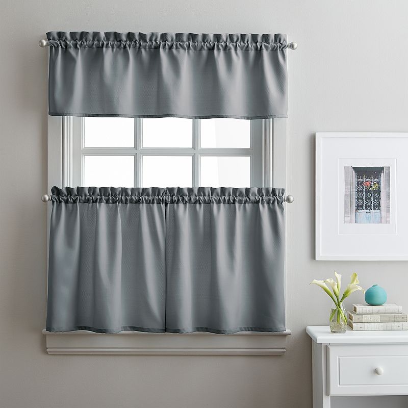 Window Curtainworks Solid Twill Tier Set