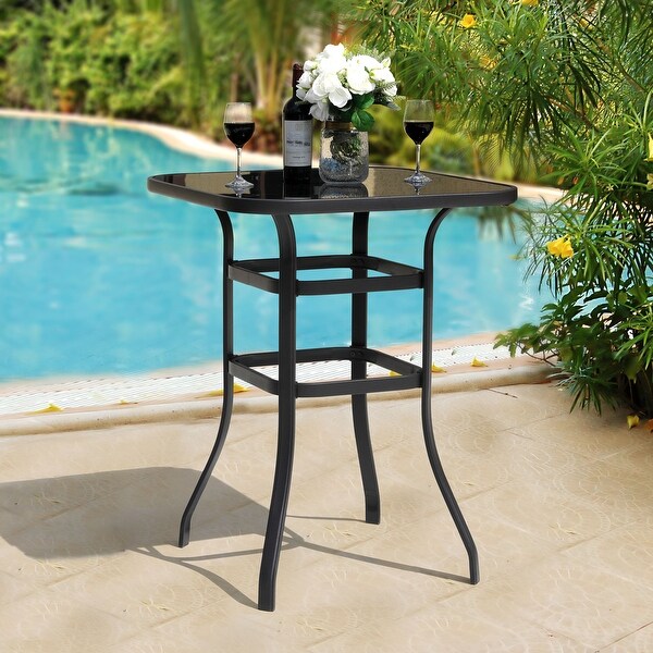 Outdoor 3Piece Patio Swivel Bar Stool Set