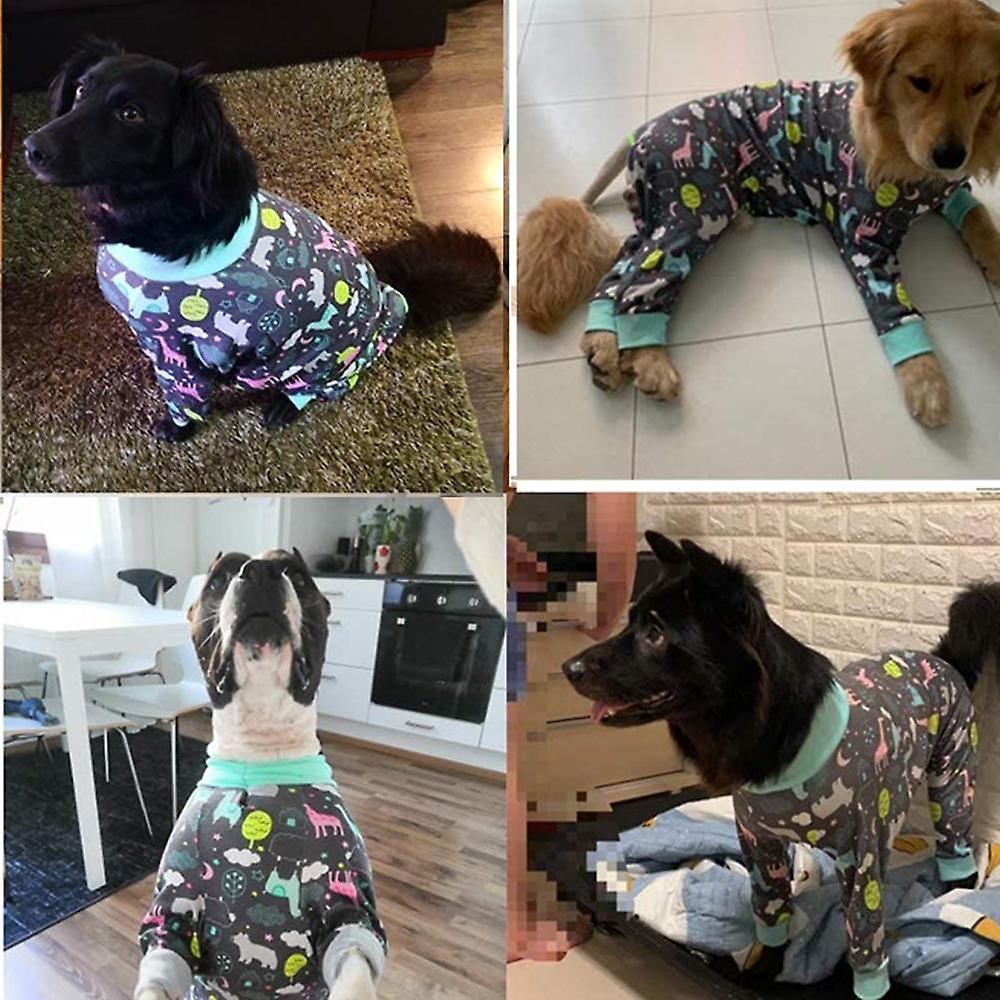 Dog Pajamas Jumpsuit ，lightweight Dog Pjs Clothes Apparel Onesies，shirt For Large Size Dogs After Surgery-34