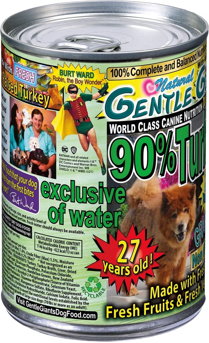 Gentle Giants Non-GMO Dog and Puppy Grain-Free Turkey Wet Dog Food