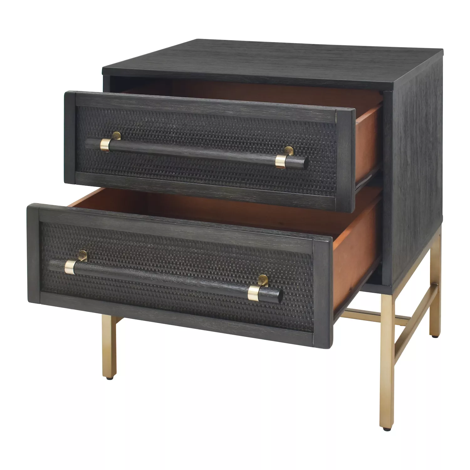 Hopper Studio Sophia Antique Black 2-Drawer Nightstand